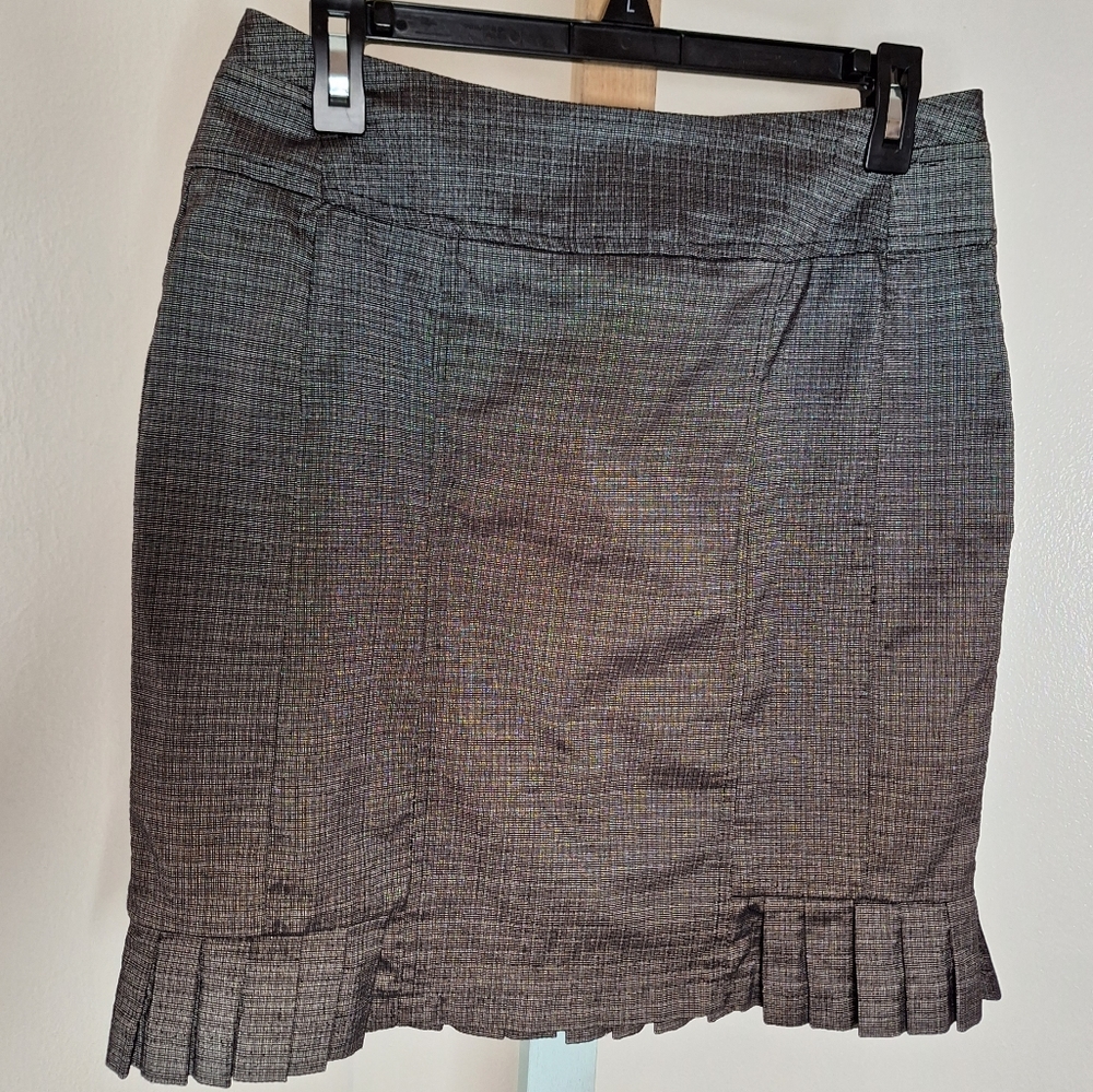 Chime Silver Pleated Detail Skirt